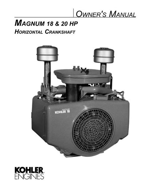 kohler magnum 20 compression test|OWNER S MANUAL MAGNUM 18 & 20 HP HORIZONTAL .